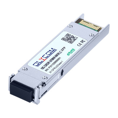10G XFP CWDM ไฟเบอร์ออปติกทรานซิสเวอร์ 40KM 1450~1610nm Duplex LC Port 3.3V