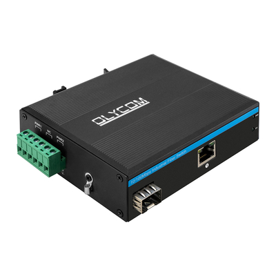 สวิตช์ POE ภายนอก Fast Ethernet 2 port 10/100Mbps 1 RJ45+1 สายใย sfp เครื่องแปลงสื่อสายใย