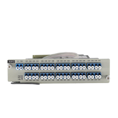 1U rack 100GHZ AWG 40 Wavelengths Multiplexing/Demultiplexing Card สําหรับระบบ DWDM ความจุสูง