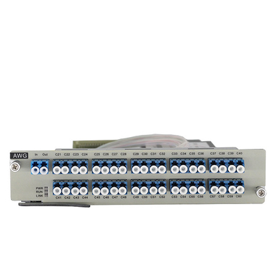 1U rack 100GHZ AWG 40 Wavelengths Multiplexing/Demultiplexing Card สําหรับระบบ DWDM ความจุสูง