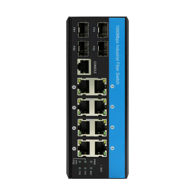 อุตสาหกรรม POE Ethernet Switches 4*1000 Base-X 8*10/100/1000Base-T บริหาร Network Switches