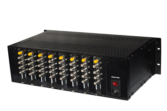 19" 3U 18สล็อต ชาซี วิดีโอ ข้อมูล ไฟเบอร์แปลง Rack Mount ชาซี แหล่งไฟฟ้าคู่
