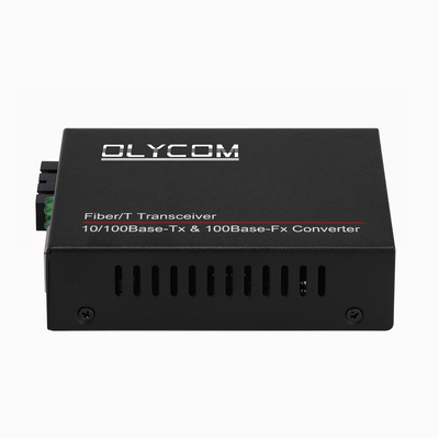 10/100mbps สายสื่อไฟเบอร์ออปติก เทรนซีเวอร์ 1310nm เครื่องแปลงสื่อ MM 2km