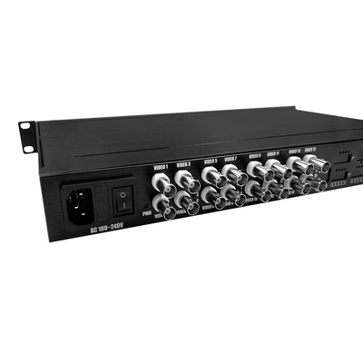 HD 1080P AHD CVI TVI ไฟเบอร์วีดีโอดีจิทัลโอปติกัลคอนเวอร์เตอร์ 16 Port AC 220V Input