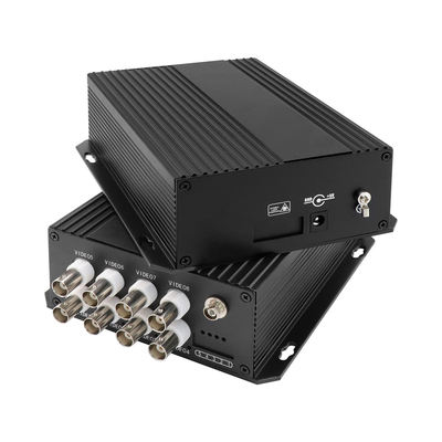 8 Port Analog Digital Fiber Optic Converter CCTV ติดตามวิดีโอโคเอชียล DC5V