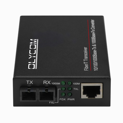 10/100/1000M Single Fiber duplex SC Connector 80KM Fiber Media Converter ไฟเบอร์ออปติก เป็น เครื่องแปลง RJ45