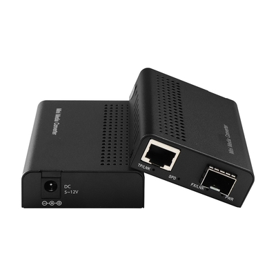 เครื่องแปลงสื่อขนาดเล็ก 10G ไม่จัดการ SFP + ไฟเบอร์ออปติก To 10GBbased-T Rack