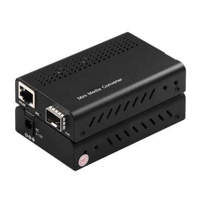 เครื่องแปลงสื่อขนาดเล็ก 10G ไม่จัดการ SFP + ไฟเบอร์ออปติก To 10GBbased-T Rack