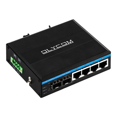 10/100/1000mbps กิกะบิตจัดการสวิตช์โป้กับ 2 sfp สล็อต din rail Ethernet