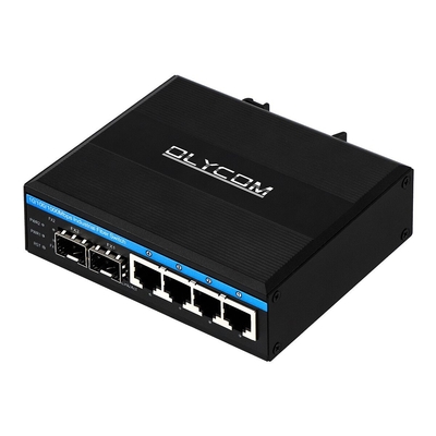 10/100/1000mbps กิกะบิตจัดการสวิตช์โป้กับ 2 sfp สล็อต din rail Ethernet
