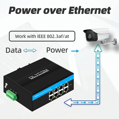 8 ท่า POE จิกาบิต สวิตช์ E-Mark 8*RJ45 อินดัสเตอรเน็ต POE สวิตช์