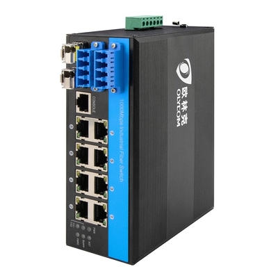 อุตสาหกรรม Gigabit 12 Port Din Rial Switch บริหารออปติก์ Bypass Ethernet POE Switch