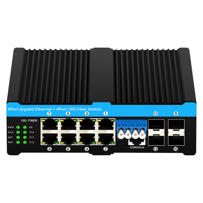 4*10G Sfp Ports+8*10/100/1000mbps 12 Port Managed 10G Optical Bypass Poe Switch การปรับเปลี่ยนการปรับเปลี่ยนการปรับเปลี่ยน
