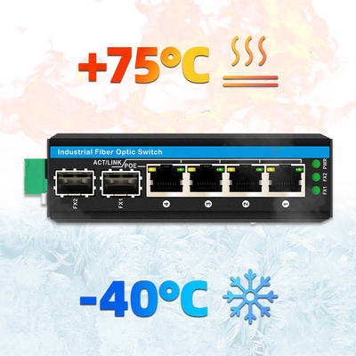 มินิ 6 ท่ากิจาบิต เอเธอร์เน็ตสวิตช์ โป้สวิตช์ ดิน รีล 2 sfp+ 4 RJ45 DC48-52V ไดโอเลนต์