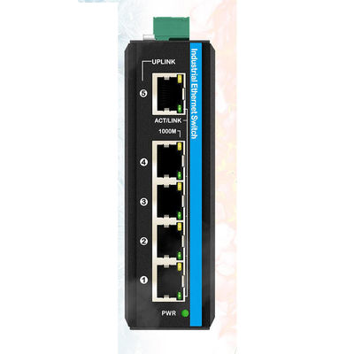 สวิตช์เครือข่าย 5 พอร์ต Gigabit WEB Managed 100/1000M RSTP 802.1Q ระดับ IP40