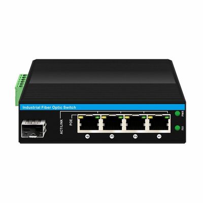 5 Port Gigabit Outdoor Poe Switch มินิ อินดัสเตรียล ไฟเบอร์ สวิตช์ IP40 Din Rail สวิตช์