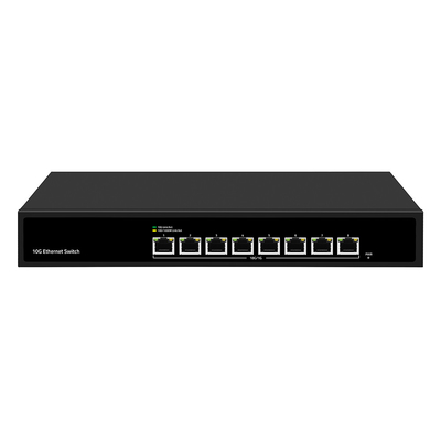 8 ท่า 10G Ethernet Switch ไม่จัดการ อัตโนมัติความเร็วการตรวจจับ