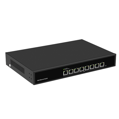 8 ท่า 10G Ethernet Switch ไม่จัดการ อัตโนมัติความเร็วการตรวจจับ