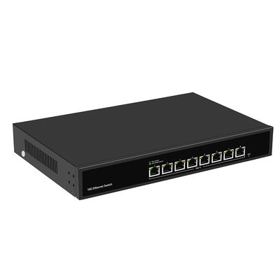 8 ท่า 10G Ethernet Switch ไม่จัดการ อัตโนมัติความเร็วการตรวจจับ