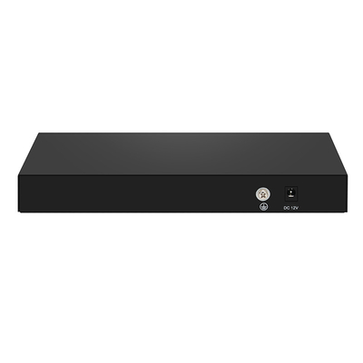 8 ท่า 10G ไฟเบอร์สวิตช์ 1G 2.5G ปฏิบัติตามความเป็นมา ไม่จัดการ DC12V Input Realtek