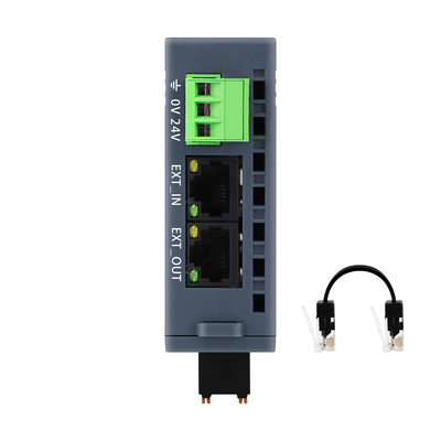 EtherCAT bus PLC IO Module Remote EtherCAT extendable coupler 16DI+16DO Din-rail I/O Module หน่วยการออกและออกของรถไฟฟ้า