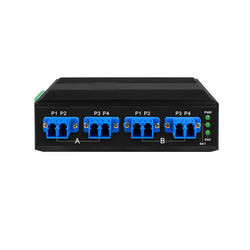 2*2B อุตสาหกรรม Optical Bypass Switch LC/SC เครื่องเชื่อม SM/MM DC24/48V