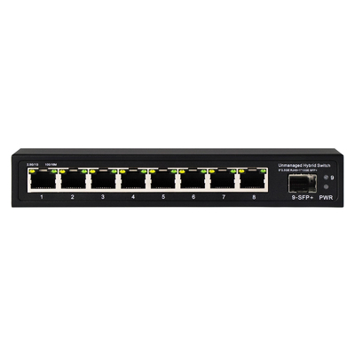 10G Ethernet Switch เครือข่ายที่ไม่จัดการ 8*2.5G RJ45+1*10G SFP Ports