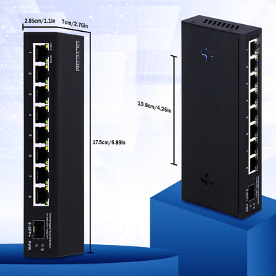 10G Ethernet Switch เครือข่ายที่ไม่จัดการ 8*2.5G RJ45+1*10G SFP Ports