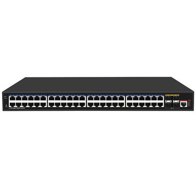 สวิตช์เครือข่าย L3 แบบจัดการได้ 48 พอร์ต Gigabit พร้อม Uplinks ใยแก้วนำแสง 10G, อินพุต AC เดี่ยว, ใช้ชิปเซ็ต Realtek
