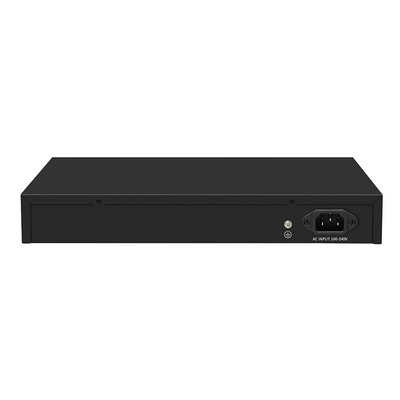 เครื่องเปลี่ยนเอเธอร์เน็ต 10G ที่ติดรางโดยไม่บริหารด้วย AC100V-240V Power Input และ 1G/2.5G/5G Compatibility