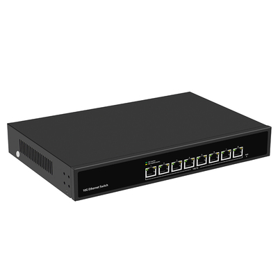 เครื่องเปลี่ยนเอเธอร์เน็ต 10G ที่ติดรางโดยไม่บริหารด้วย AC100V-240V Power Input และ 1G/2.5G/5G Compatibility