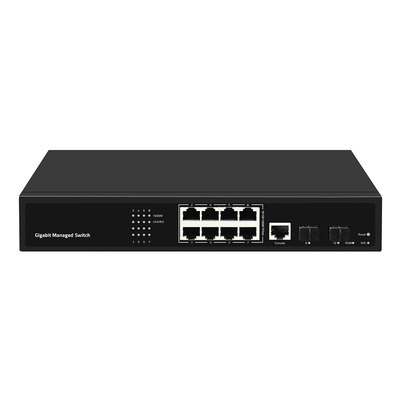8 Port Gigabit Managed Network Switch Realtek ฐาน AC Input SFP ไฟเบอร์อัพลิงค์