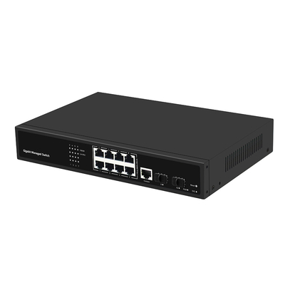 8 Port Gigabit Managed Network Switch Realtek ฐาน AC Input SFP ไฟเบอร์อัพลิงค์
