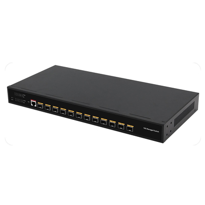 10G Fiber L3 Managed Switch 12 Port Full Optic Ports คอนโซล การเข้า AC ที่สามารถจัดการได้