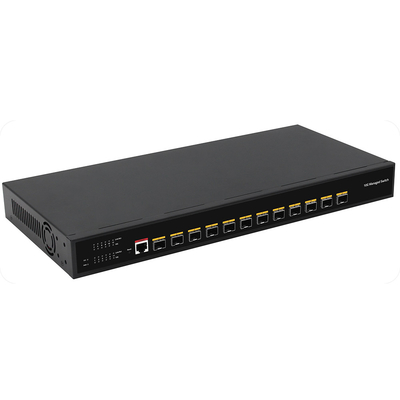 10G Fiber L3 Managed Switch 12 Port Full Optic Ports คอนโซล การเข้า AC ที่สามารถจัดการได้