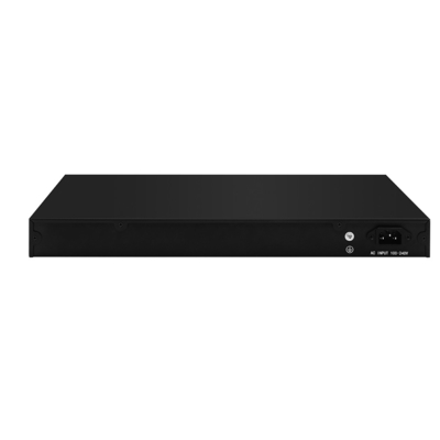 24 ท่า 2.5G PoE Switch 10G Fiber Uplink L3 บริหาร Ethernet 400W Budget AC Input