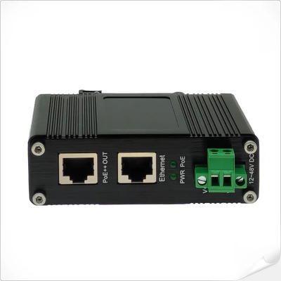 อุตสาหกรรม 90W 802.3bt PoE++ เครื่องฉีด Gigabit DC12V DC24V DC48V