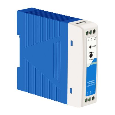 แหล่งจ่ายไฟ Din 12V 20W 1.67A พลาสติก AC/DC อินพุต CE UL Listed เกรดอุตสาหกรรม