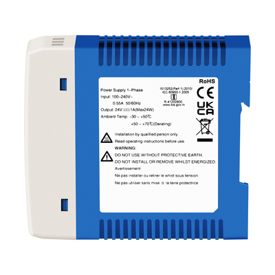 24V อุตสาหกรรมปรับเปลี่ยนพลังงาน CE UL รายการ 1A Output AC/DC Dual Input DIN Rail