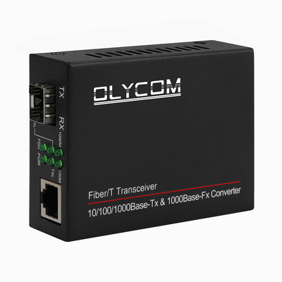 เครื่องแปลงสื่อไฟเบอร์กิกาบิต เครื่องแปลงไฟเบอร์ออปติก SFP เป็น RJ45