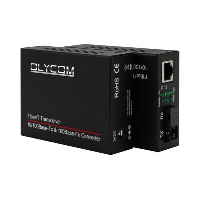 Fast Ethernet Fiber Optic Ethernet Converter 10/100M Single-Mode Bi-Directional Transceiver SC เป็น RJ45 20 กม.