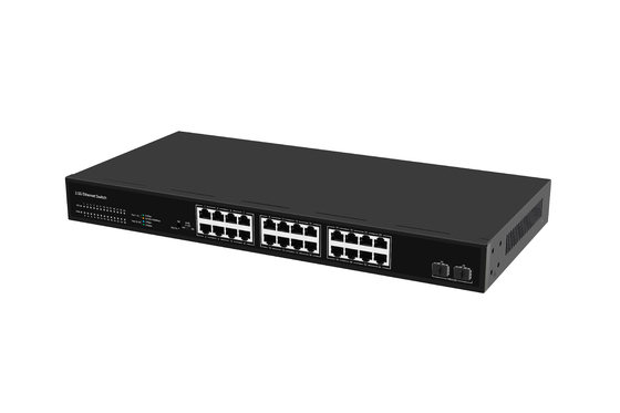 2.5G Ethernet Switch 24 port 10G Fiber Ethernet Switch Desktop 24*10/100/1000/2500M RJ45 port + 2*10G SFP+ port