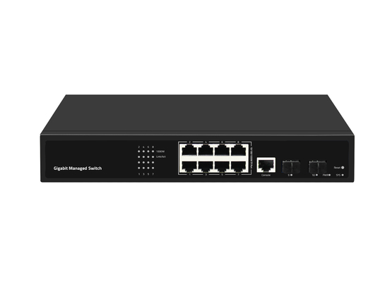 สวิตช์ไฟเบอร์ออปติก Gigabit 8 พอร์ต L2 Managed Desktop Ethernet Switch