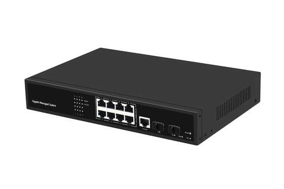 สวิตช์ไฟเบอร์ออปติก Gigabit 8 พอร์ต L2 Managed Desktop Ethernet Switch