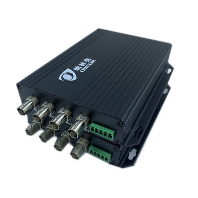 4 ช่องแอนาล็อก BNC การนิยามมาตรฐานสู่ไฟเบอร์ด้วย RS485 20KM Video Optical Converter