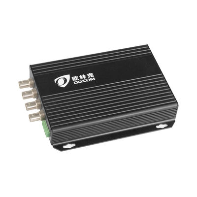 4 ช่องแอนาล็อก BNC การนิยามมาตรฐานสู่ไฟเบอร์ด้วย RS485 20KM Video Optical Converter