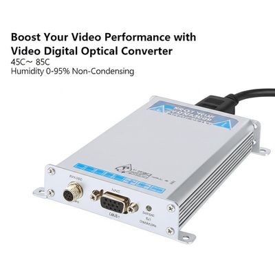 เพิ่มประสิทธิภาพวิดีโอของคุณด้วย Video Digital Optical Converter -45C～ 85C ความชื้น 0-95% ไม่ควบแน่น