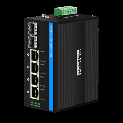 6 Port Solar PoE Switch DC12-48V Input 120W Power Budget Industrial Ethernet Switch สําหรับพลังงานแสงอาทิตย์ CCTV ระบบ VoIP ความปลอดภัย