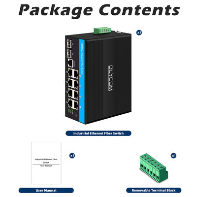 สวิตช์อีเทอร์เน็ตที่บริหารได้อย่างแข็งแกร่ง ชิปเซ็ต Vitesse 2 SFP 8 RJ45 สวิตช์อีเทอร์เน็ตอุตสาหกรรมที่มีการจัดการ SNMP