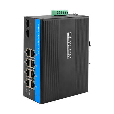 8 Port Rugged Gigabit PoE Switch SFP Fiber Uplink เครือข่ายที่ไม่จัดการ CE ไม่มีแฟน